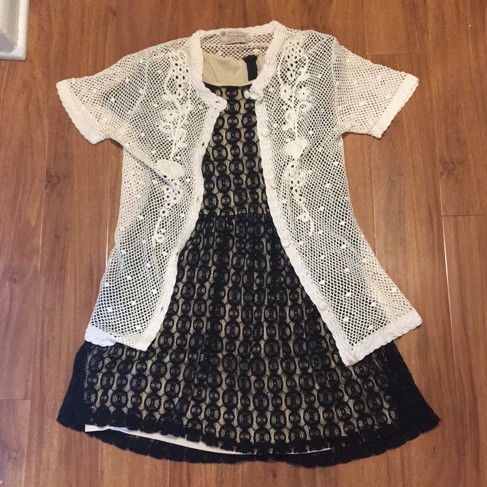 Hand crocheted short sleeve top